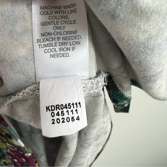 J. Jill Wearever Collection Shift Dress Floral Print Rayon Stretch Long Sleeve S - Picture 7 of 11